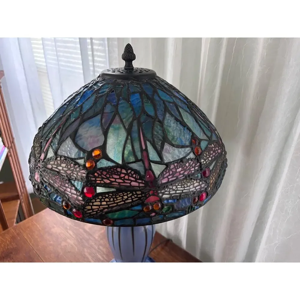 Blue Tiffany Style Dragonfly Hand Made 21